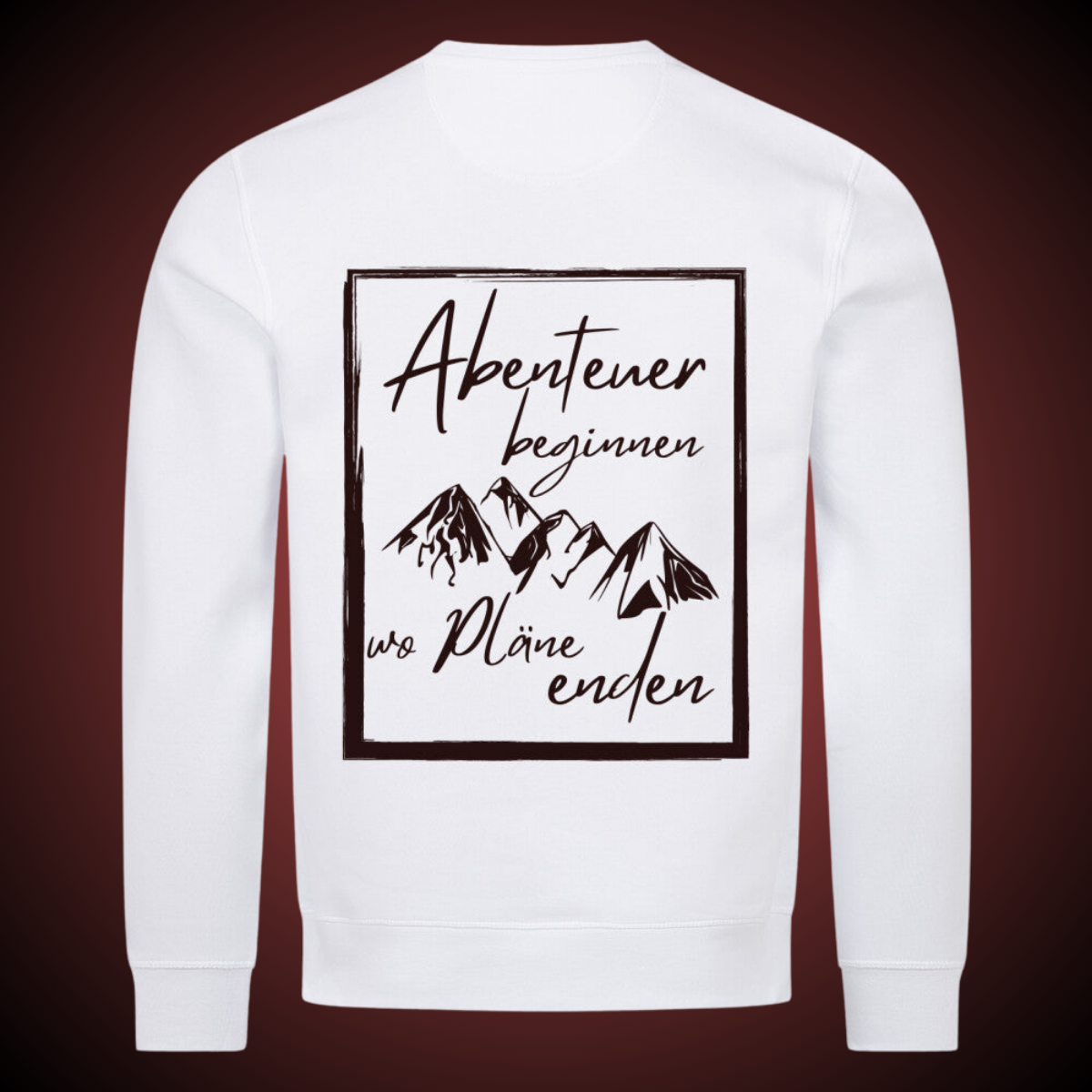 Abenteuer black - Sweatshirt Backprint