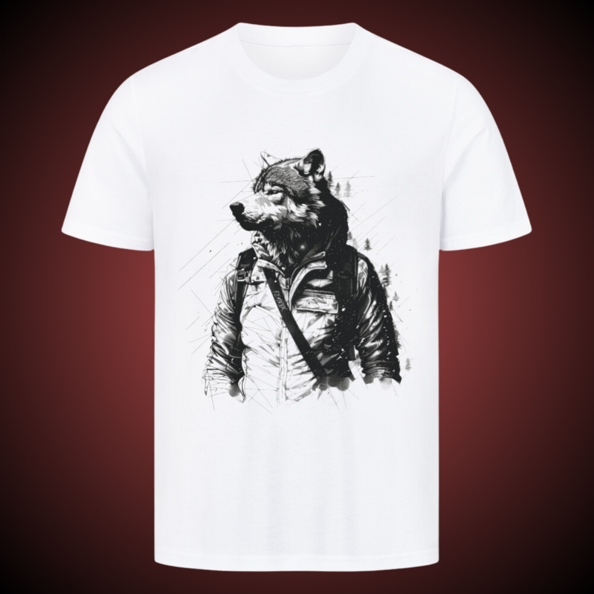 Hiking Wolf - Herren Shirt Frontprint