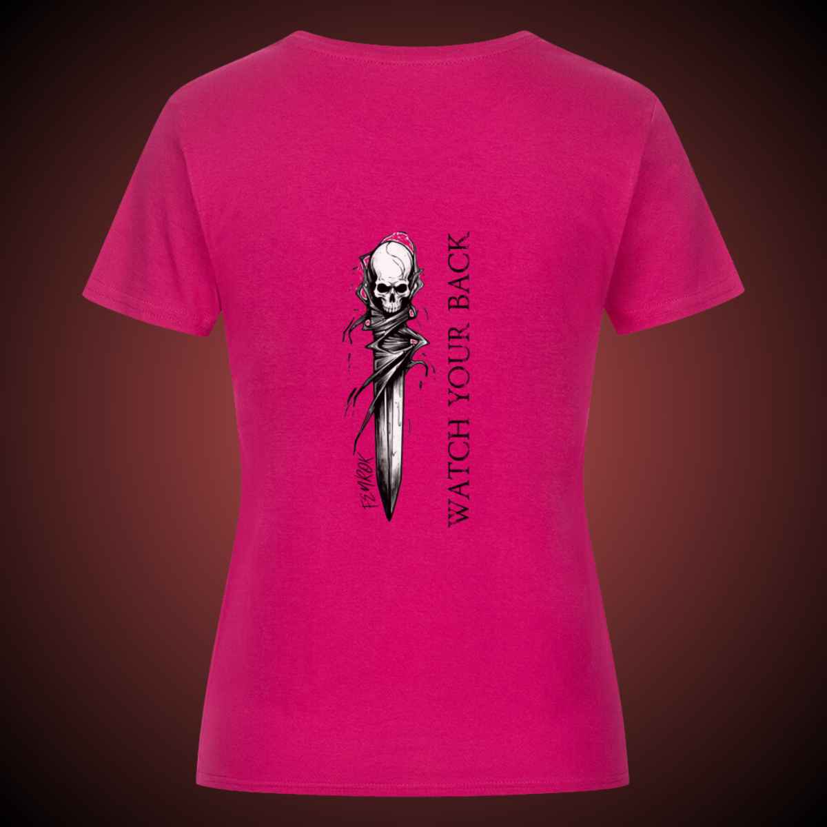 Watch your back - Damen Shirt Backprint