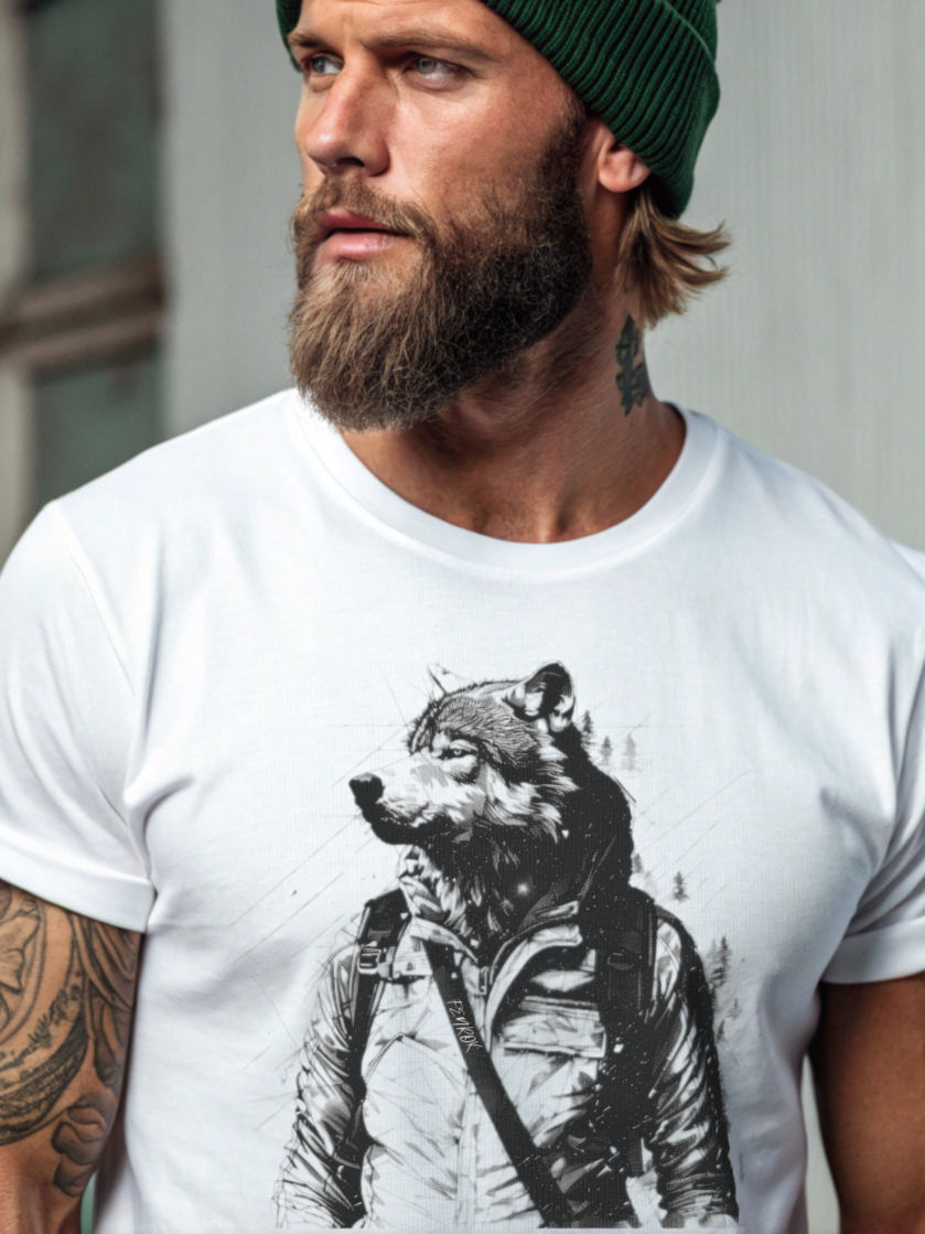Hiking Wolf - Herren Shirt Frontprint