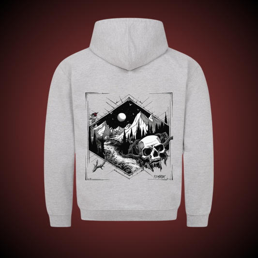 Skull n Mountains - Hoodie Backprint