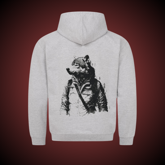 Hiking Wolf - Hoodie Backprint