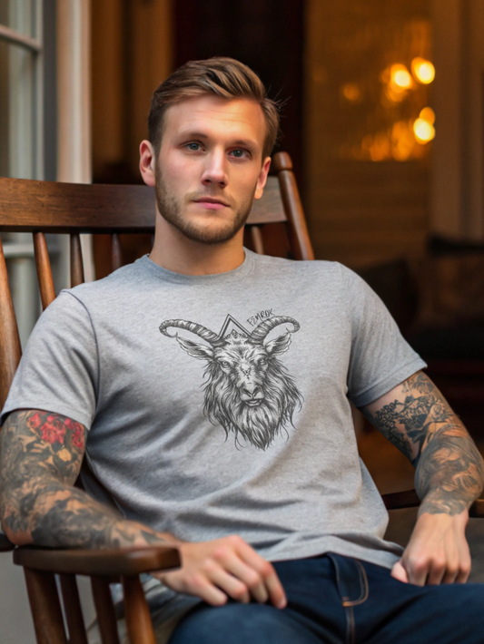 Viking Goat - Herren Shirt Frontprint