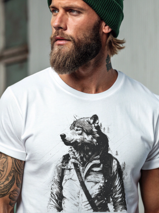 Hiking Wolf - Herren Shirt Frontprint