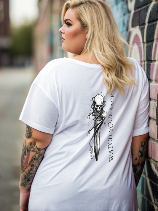 Watch your back - Damen Shirt Backprint